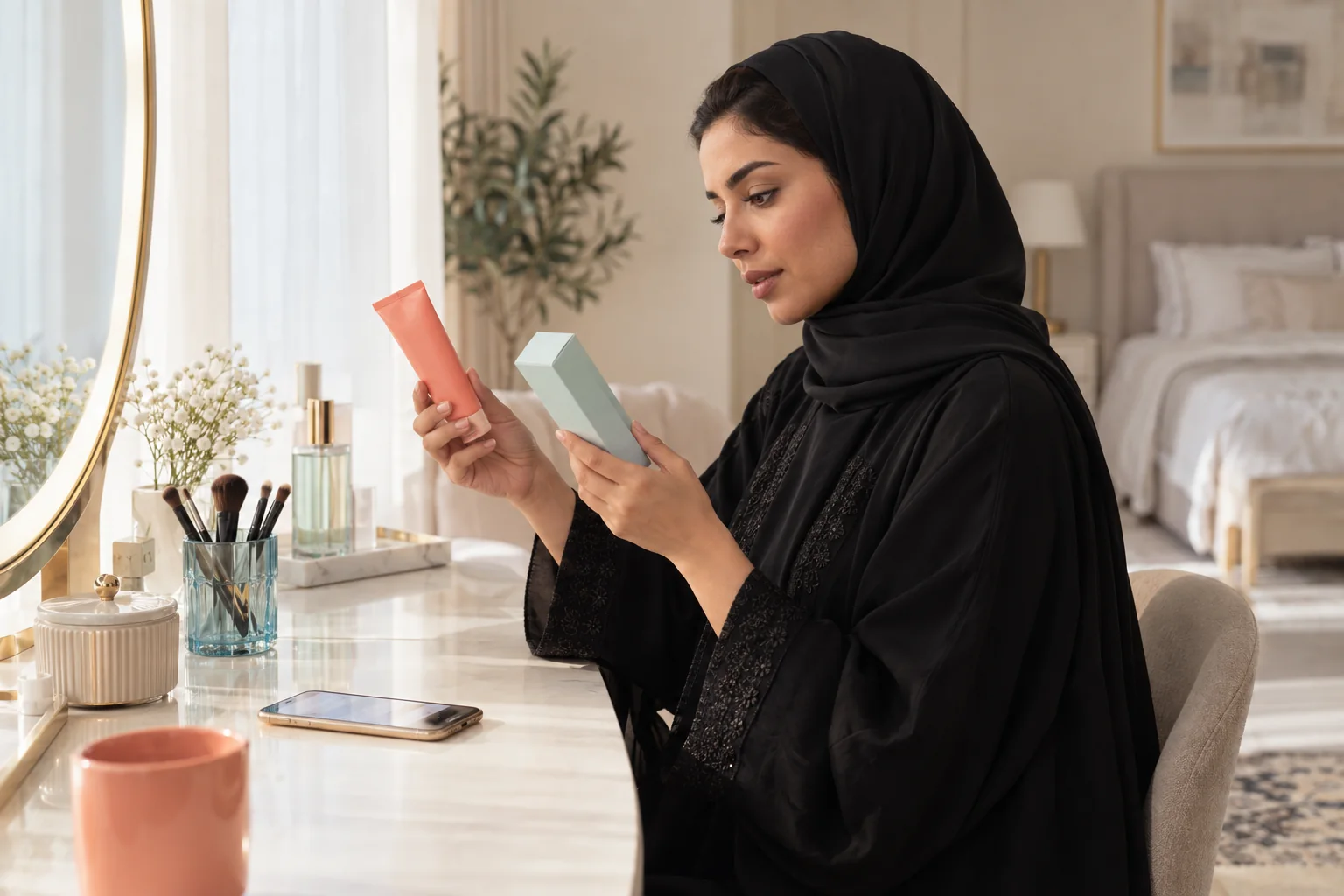 متسوق سعودي يراجع كود خصم نايس ون بوعي قبل الشراء
